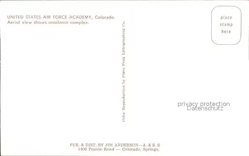 Colorado Springs United States Air Force Academy Flugaufnahme Kat. Colorado Springs