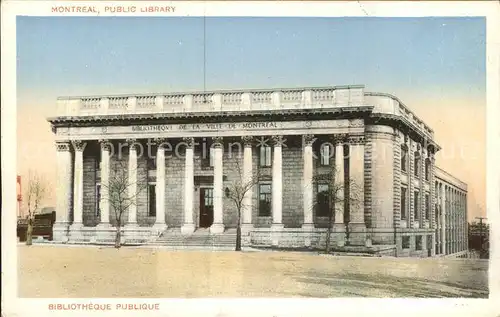 Montreal Quebec Public Library Kat. Montreal