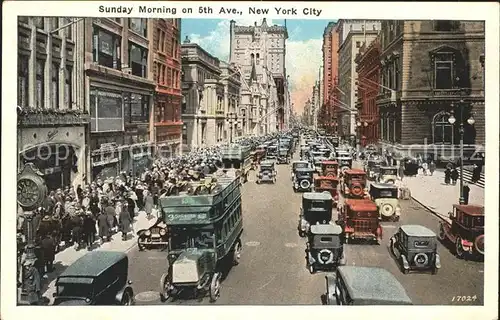 New York City Sunday Morning 5th Ave Autos / New York /