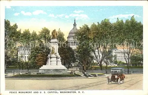 Washington DC Peace Monument and Capitol Auto Kat. Washington