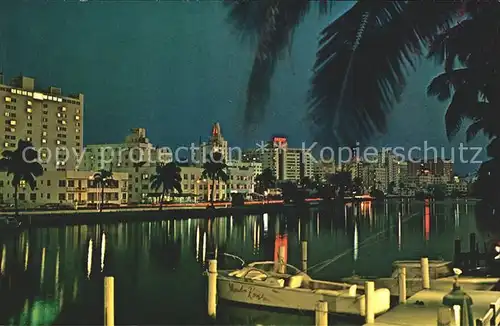 Miami Beach Indian Creek at night Kat. Miami Beach