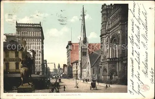 Philadelphia Pennsylvania Broad Street from City Hall Kat. Philadelphia