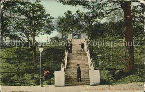 New York City Steps St. Mary Park Bronx / New York /