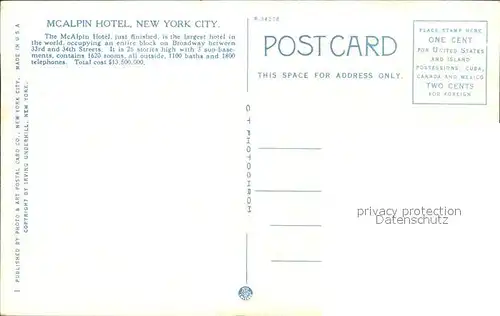 New York City Mc Alpin Hotel / New York /