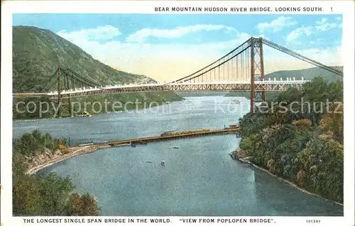 Newburgh New York Bear mountain hudson river bridge looking south Kat. Newburgh