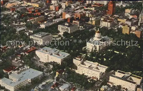 Sacramento California Airview of state capitol office Buildings Kat. Sacramento