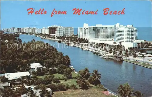 Miami Beach Air view showing the newest luxurious hotel Kat. Miami Beach