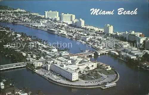 Miami Beach North beach hotel row and St. Francis Hospital Kat. Miami Beach