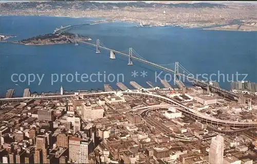 San Francisco California Bay Bridge Oakland Bridge  Kat. San Francisco