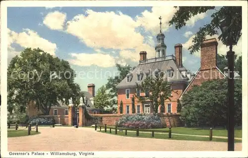 Williamsburg Virginia Governor s Palace  Kat. Williamsburg