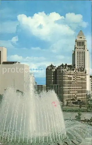 Los Angeles California Civic Center Mall fountain  Kat. Los Angeles