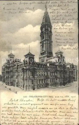 Philadelphia Pennsylvania City Hall  Kat. Philadelphia