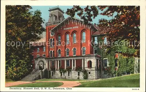 Delaware Ohio Dormitory Monnett Hall O.W.U. Kat. Delaware