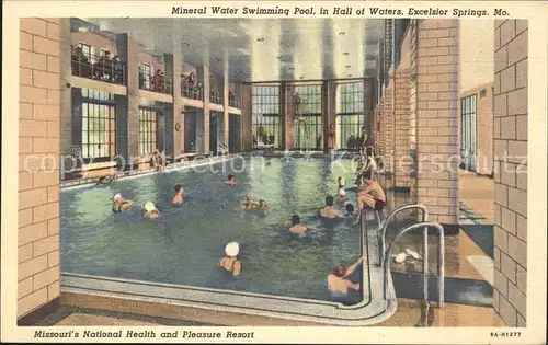 Excelsior Springs Mineral Water Swimming Pool Hall of Waters Kat. Excelsior Springs
