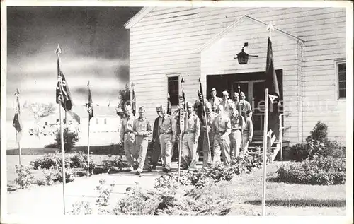Burlington New Jersey US Army Leaving the Chapel Fort Dix Gruppenfoto Kat. Burlington