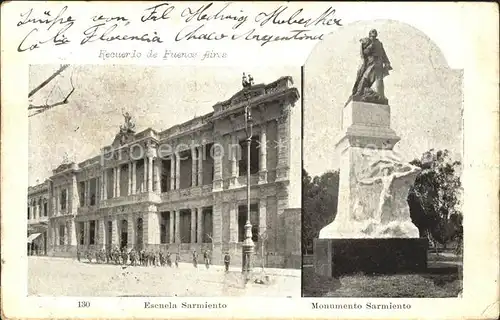 Buenos Aires Escuela Sarmiento Monumento Sarmiento Kat. Buenos Aires