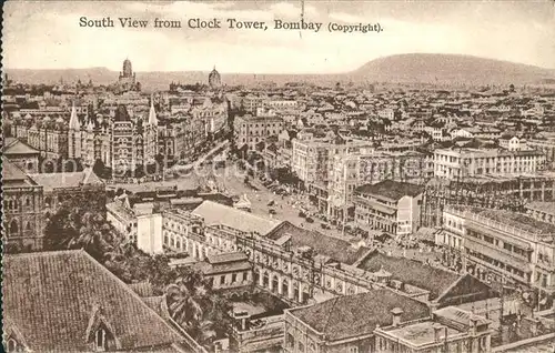 Bombay Mumbai South View from Clock Tower / Bombay /