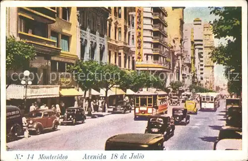 Montevideo Uruguay Avenida 18 Julio Kat. Montevideo