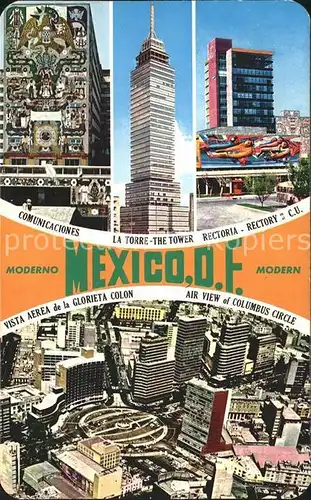 Mexico City Comunicaciones la Torre the Tower Rectoria Glorieta Colon Columbus Circle Kat. Mexico