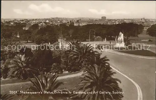 Sydney New South Wales Shakesperares Statue Art Gallery Kat. Sydney