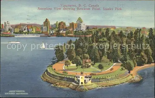 Vancouver British Columbia Fliegeraufnahme Brockton Point Stanley Park Kat. Vancouver