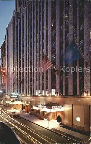 New York City Hotel Edison at Night / New York /