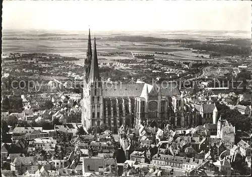 Chartres Eure et Loir Fliegeraufnahme Cathedrale  Kat. Chartres