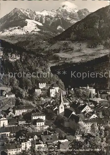 Feldkirch Vorarlberg Fliegeraufnahme mit Gurtisspitze Kat. Feldkirch
