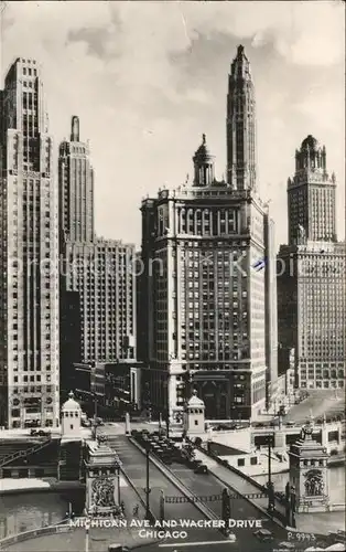 Chicago Illinois Michigan Avenue and Wacker Drive Skyscraper Kat. Chicago