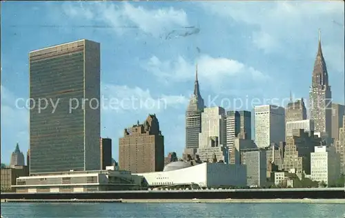 New York City United Nations Buildings Tudor City Empire State Chrylser Buildings East River / New York /