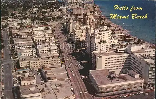 Miami Beach Lincoln Road Washington Avenue Beach aerial view Kat. Miami Beach
