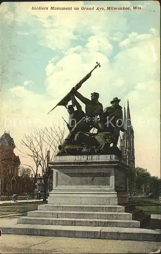 Milwaukee Wisconsin Soldiers Monument on Grand Avenue Kriegerdenkmal Kat. Milwaukee