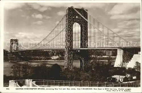 New York City George Washington Bridge / New York /