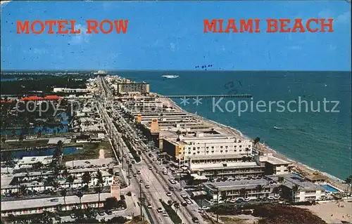 Miami Beach Motel Row Collins Avenue aerial view Kat. Miami Beach