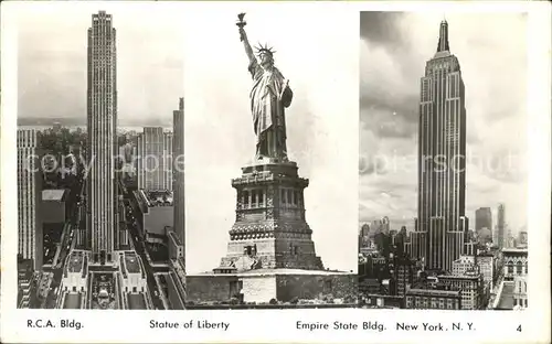 New York City RCA Building Statue of Liberty Empire State Building Skyscraper / New York /