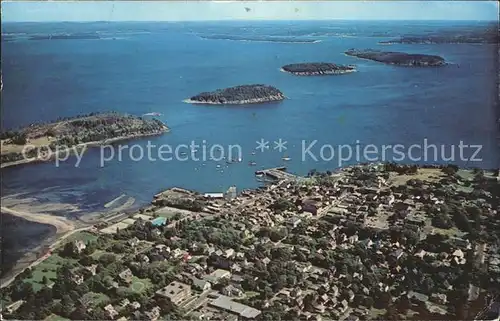 Bar Harbor Frenchman s Bay Porcupine Island aerial view Kat. Bar Harbor