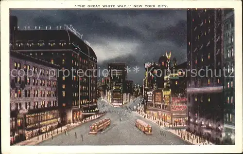 New York City The Great White Way Broadway at night / New York /