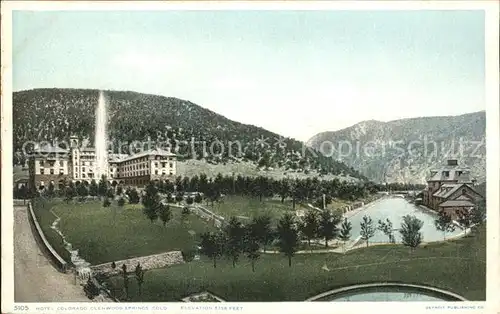 Glenwood Springs Hotel Colorado Fountain Kat. Glenwood Springs