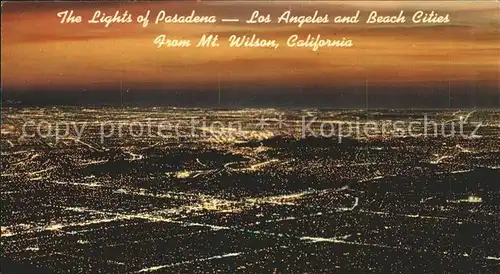 Mount Wilson Lights of Pasadena Los Angeles and Beach Cities Kat. Mount Wilson