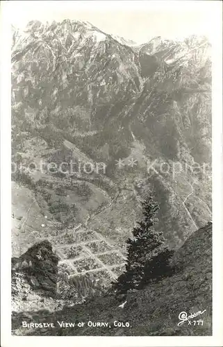 Ouray Panorama Birdseye view Mountains Kat. Ouray