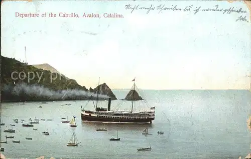 Avalon California Departure of the Cabrillo Steamer