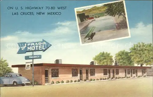 Las Cruces New Mexico Del Prado Motel Swimming Pool Kat. Las Cruces
