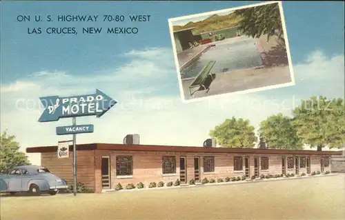 Las Cruces New Mexico Del Prado Motel Swimming Pool Kat. Las Cruces