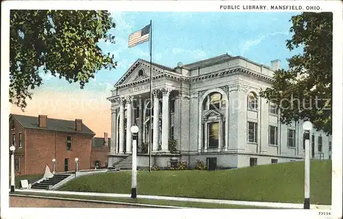 Mansfield Ohio Public Library Flag Kat. Mansfield