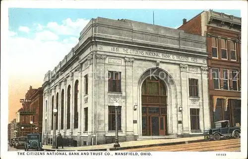 Mansfield Ohio Citizens National Bank and Trust Company Kat. Mansfield