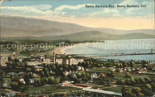 Santa Barbara California Panorama of Santa Barbara Bay Kat. Santa Barbara