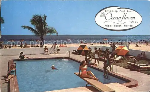 Miami Beach Ocean Haven Hotel Swimming Pool Beach Kat. Miami Beach