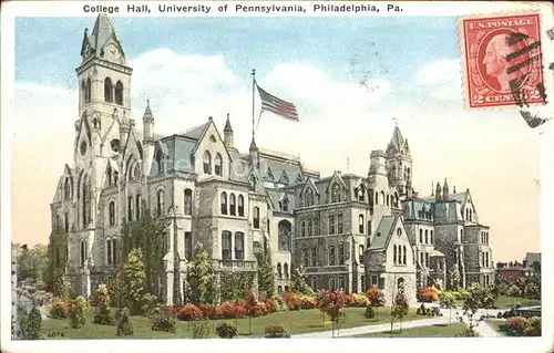 Philadelphia Pennsylvania College Hall University Kat. Philadelphia