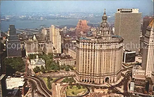 New York City Skyline Downtown Municipal Building City Hall Customs Courthouse / New York /