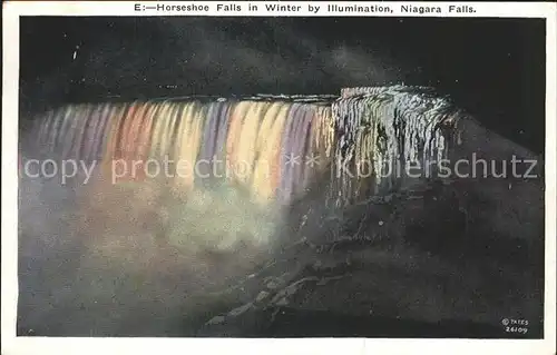 Niagara Falls Ontario Horseshoe Falls in Winter by Illumination Kat. Niagara Falls Canada